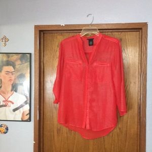 Blouse with gold accents, size Medium